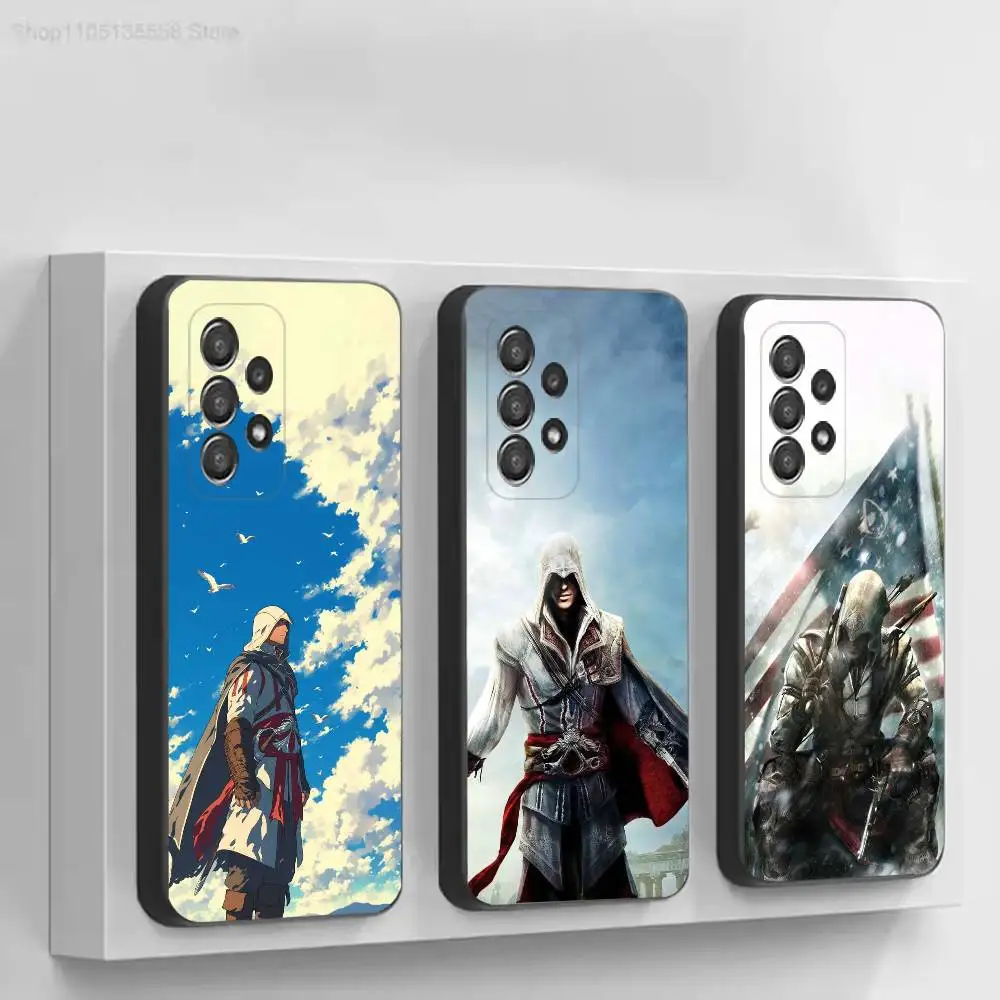 A-Assassins Game Creed Black Soft Protective Case For Samsung Galaxy S30, 25,24,23,22,21,20,10 Ultra Plus Lite FE