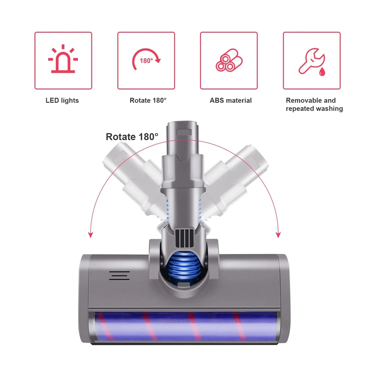 For V6 DC58 DC59 DC61 DC62 DC74 Vacuum Cleaner Replacement Floor Brush Head Tool Soft Roller Cleaner Head