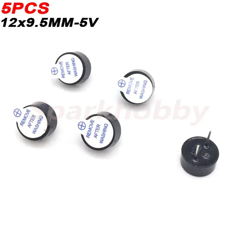 5PCS 5V Active Alarm Buzzer Beeper 12*9.5mm 5V Mini Active Piezo Buzzer Fit For F405 F7 flight controller Diy Electronic buzzers
