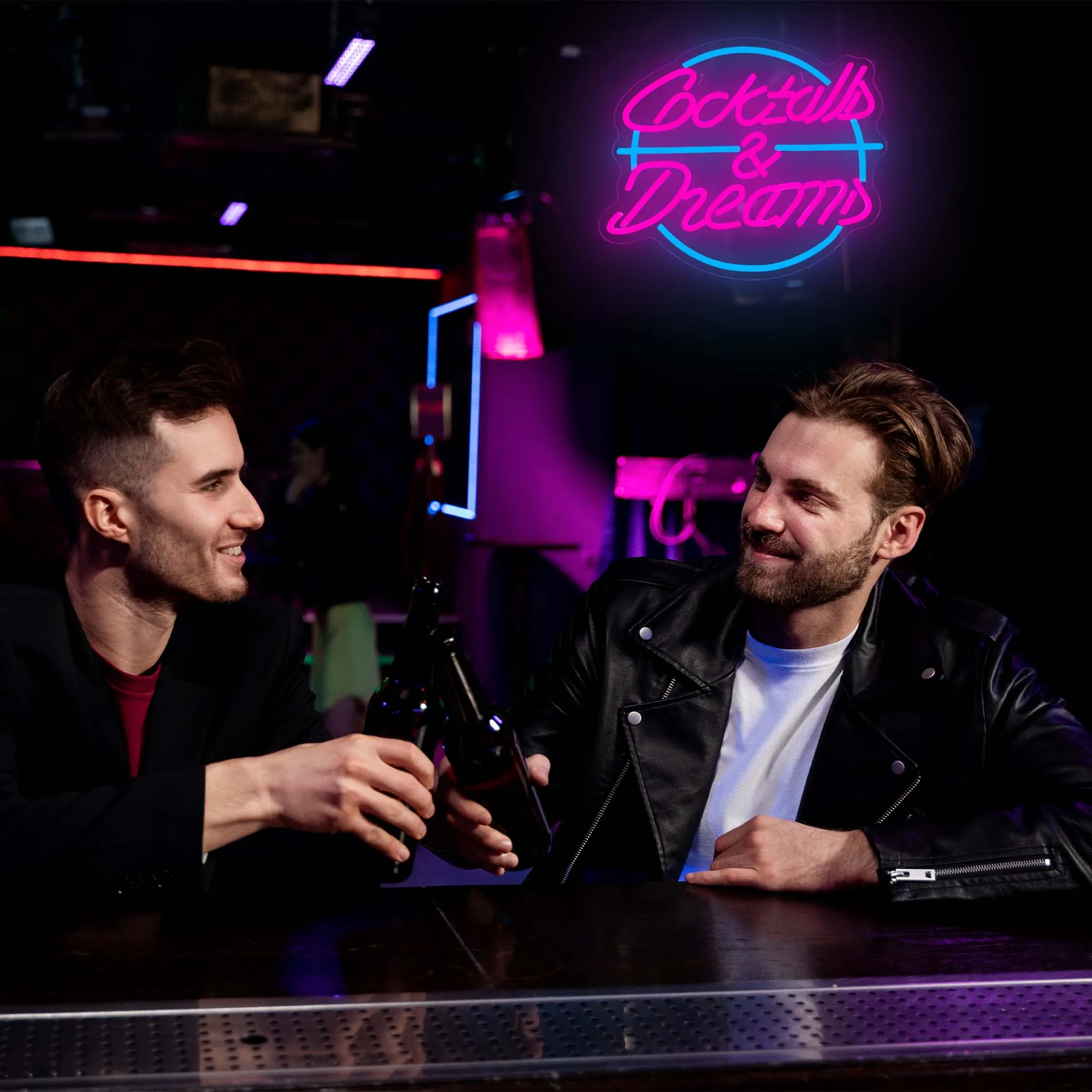 LED Neon Sign cocktail And Dreams Business Pub Bar Neon Light Store Shop LED Signboard Wall Decor insegne al Neon luci notturne a LED