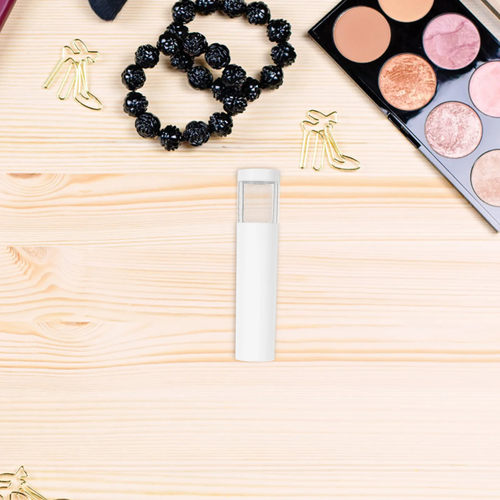 Brocha de maquillaje multifuncional, parte superior plana suave con almacenamiento de polvo incorporado para base, colorete, resaltador, herramienta de viaje para polvo