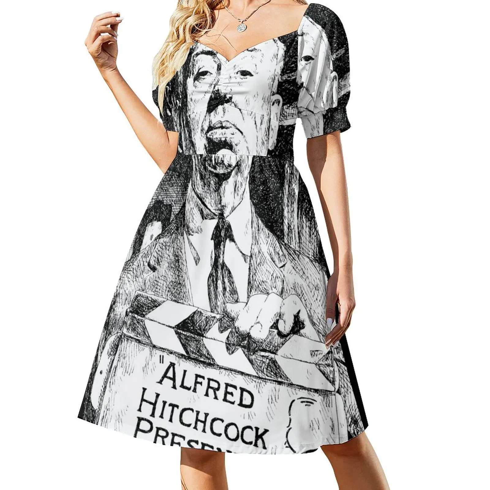 Alfred Hitchcock Presents Short Sleeved Dress Long dresses women's luxury party dress Dress