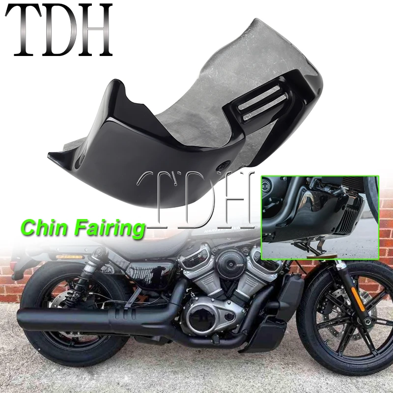 

Motorcycle Fairing Front Spoilers Radiator Chin Cover for Harley Nightster 975 2022-UP RH975 Lower Radiator Cover Chin Fairing