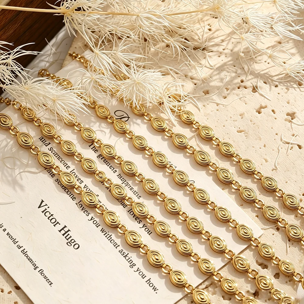1meters Stainless Steel Twisted Rope Chains Pvd Gold For Jewelry Making DIY Necklace Bracelet Accessories Wholesale Supply