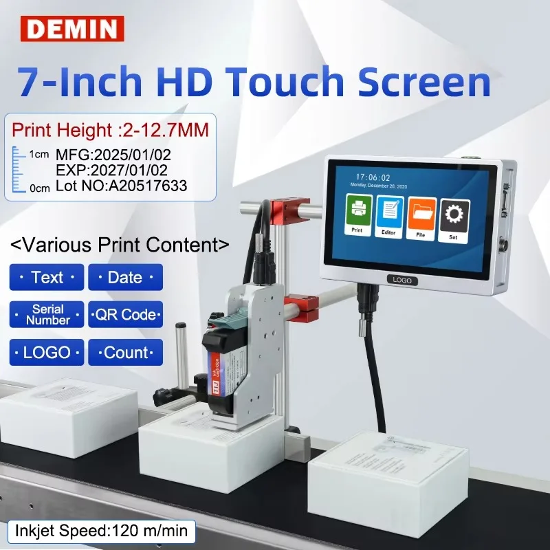 S10 Small Automatic Inkjet Coding Machine 600DPI Online Coding Printer for Plastic Packaging Cards