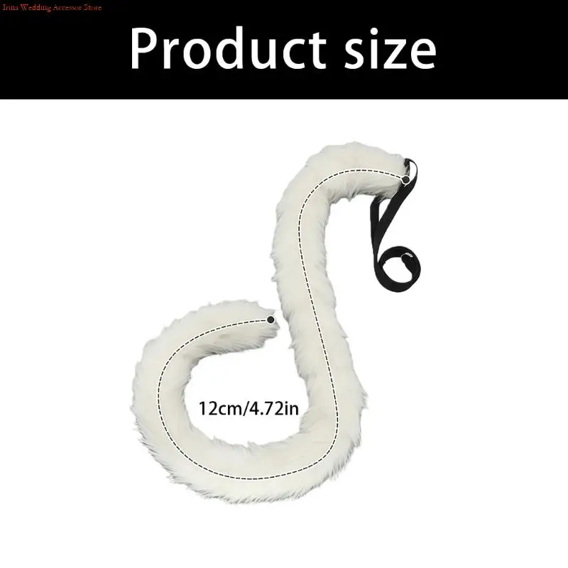 

G92D Foxes Tail,Faux Furs Wolf Foxes Cats Tail Fancy Dress Halloween Cosplay Costume