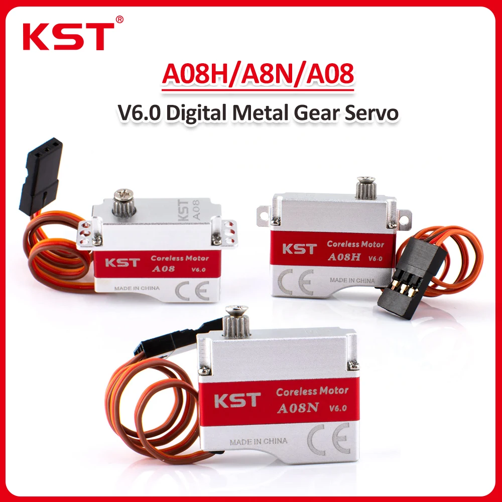 

KST A08 V6.0 Full Series A08H/A8N/A08 Metal Gear HV Micro Servo 3.2Kg for Glider DLG Helicopter DIY Parts