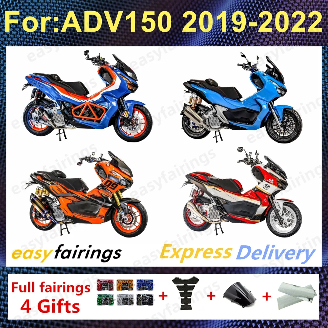 Motorcycle Whole Fairing Kit ABS Plastic Body Panels For ADV150 ADV 150 2019‑2022 Aftermarket Replacement Full Bodywork Fairings