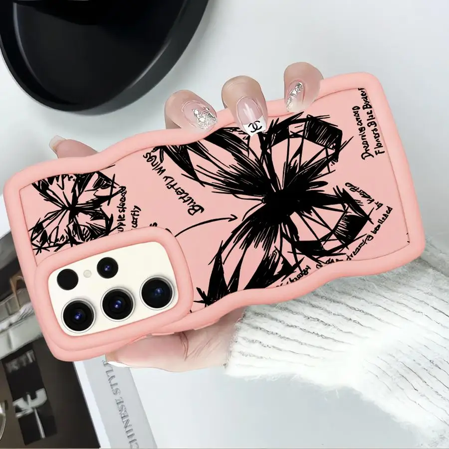 حافظة لهاتف سامسونج جالاكسي S24 + S25 + S23 Plus S20 FE S21 S24 S25 S22 Ultra Butterfly #3