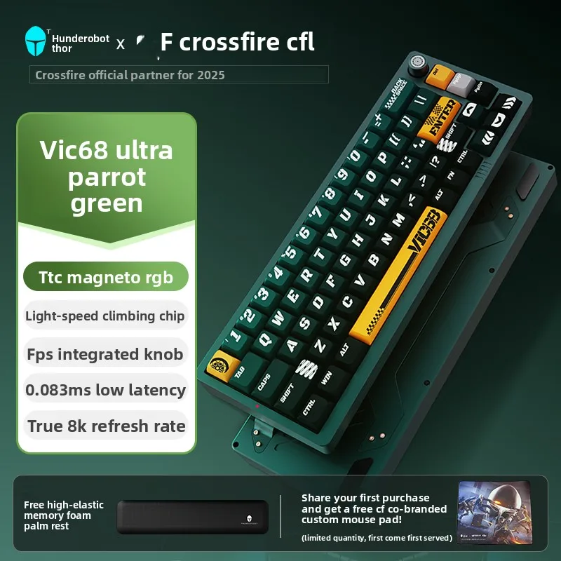 

Thunderobot VIC68 Ultra TTC Magnetic Axis Mechanical Keyboard CNC Wired RGB Hot-swappable Pc Gamer E-sports Gaming Keyboard