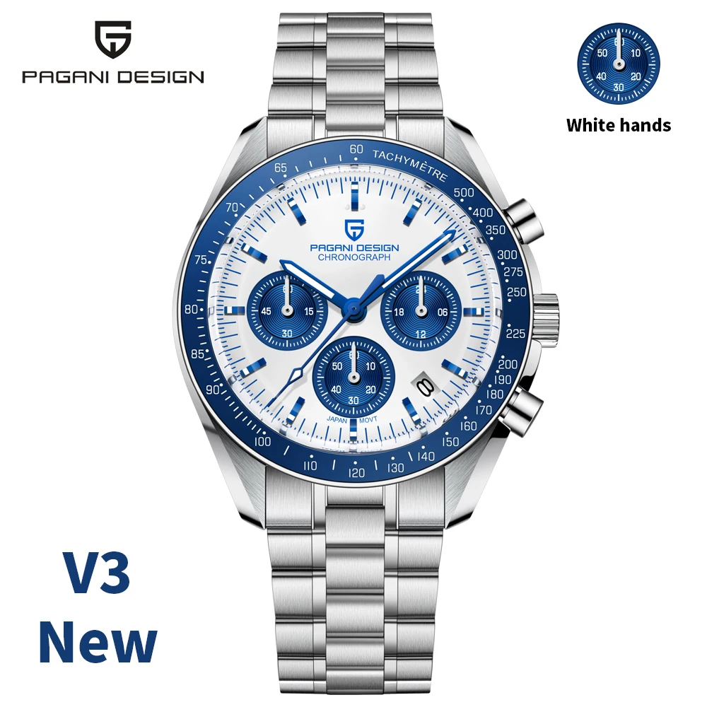 PAGANI DESIGN 2026 New Men's Watches Retro Luxury Tribute to CK2998 Quartz Watch For Men Speed Chronograph AR Sapphire crystal image 3