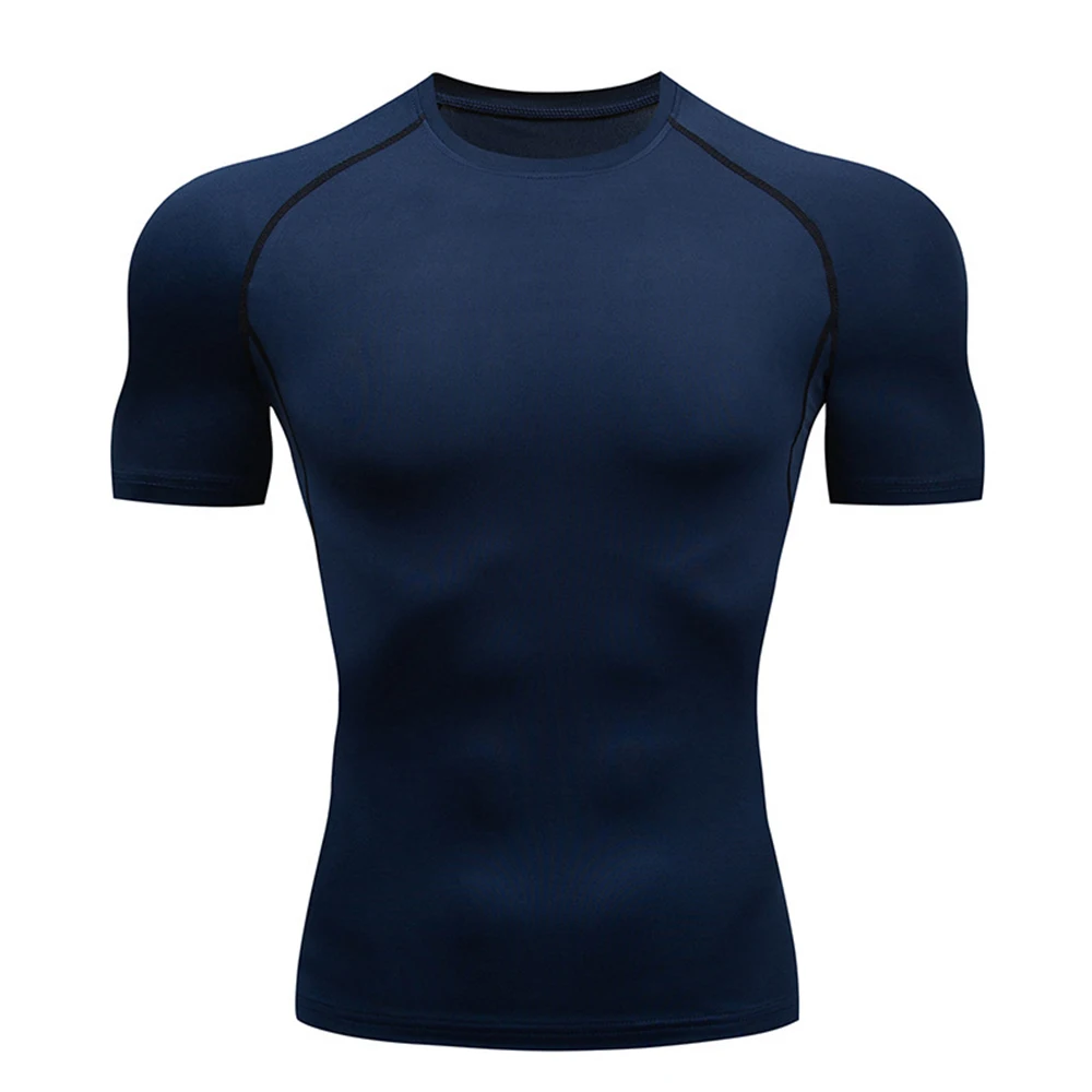 Men's Running Compression Tshirts Quick Dry Soccer Jersey Fitness Tight Sportswear Gym Sport Short Sleeve Shirt Breathable