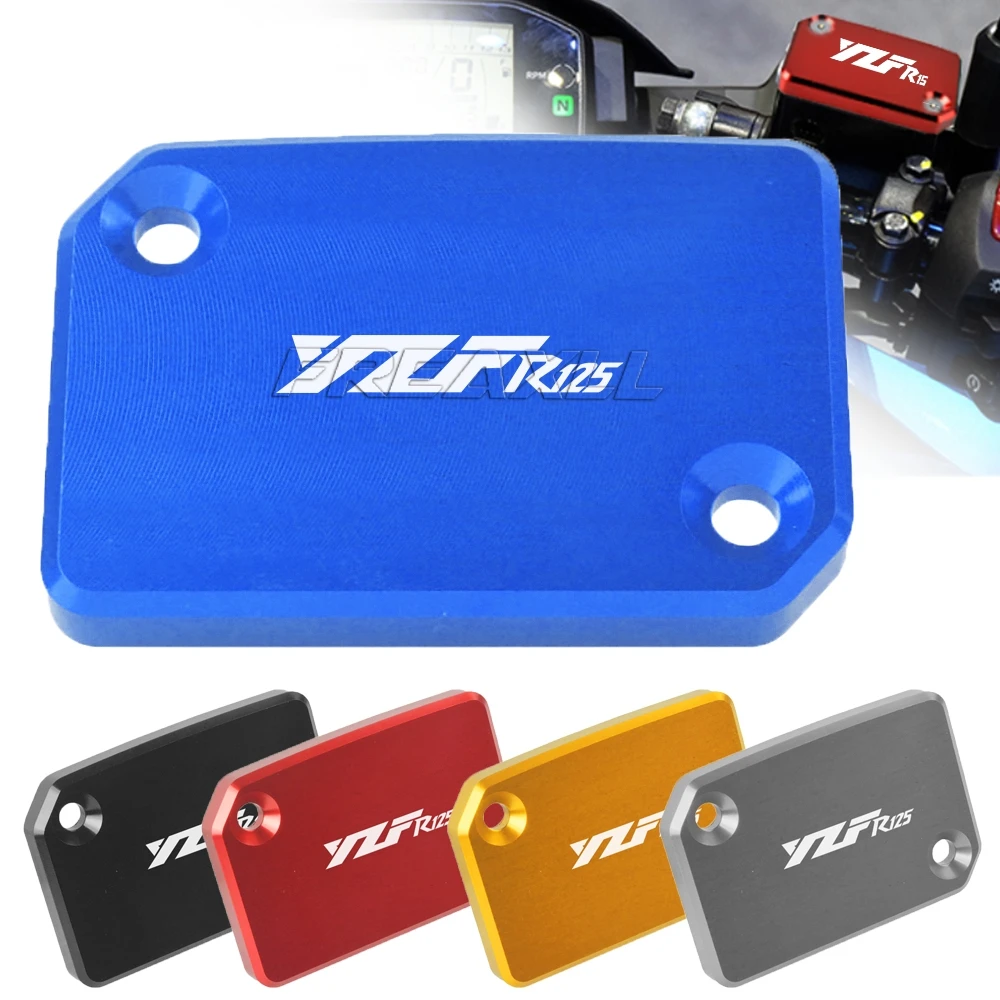 YZF-R125 2008-2011 2009 2010 For Yamaha YZF R125 YZFR125 CNC Aluminum Motorcycle Brake Fluid Fuel Reservoir Tank Cover Cap