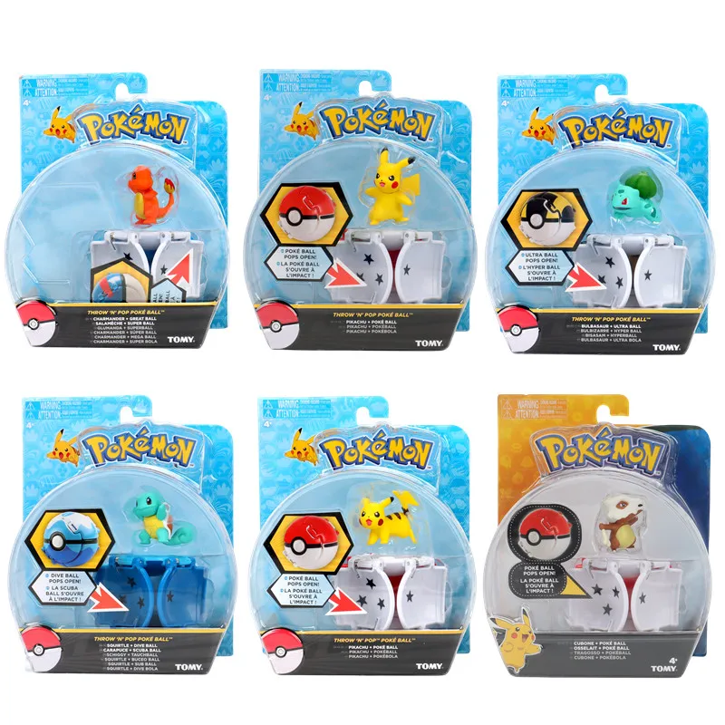 Pokemon Figures Toys Variant Ball Model Pikachu Charmander Bulbasaur Action Figure Pocket Monsters Boxed Toy christmas Gift