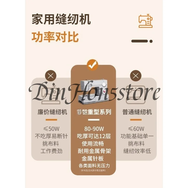 4423 Sewing machine, multi-functional electric household handheld small portable eat thick with locking edge