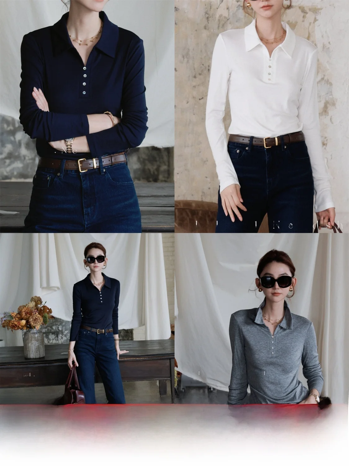 

Новинка: Женский модный топ из шерстяной смеси с эффектом похудения, с отложным воротником, базовая модель