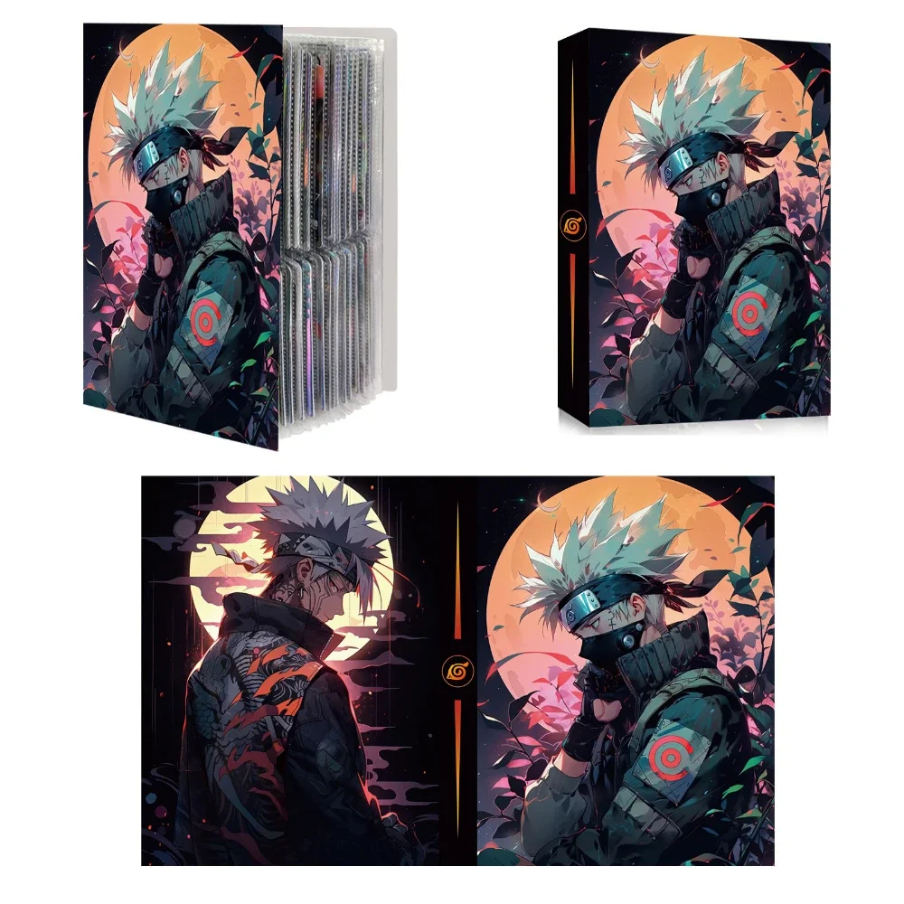 Anime Naruto Card Album 240 PCS Game Collection Card Book Naruto Binder Protector Notebook Storage Folder Uzumaki Naruto Sasuke
