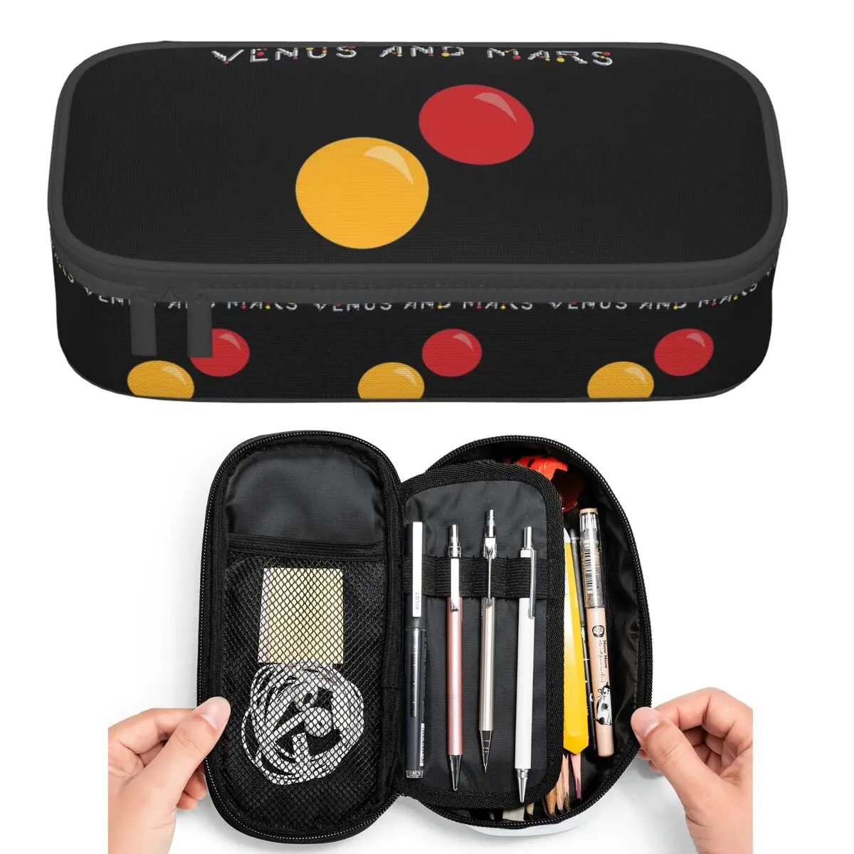 Venus And Mars Minimalist Album Cover Pencil Cases for Student Pen Box Pencil Bag Big Capacity Pencil Pouch Pen Holder