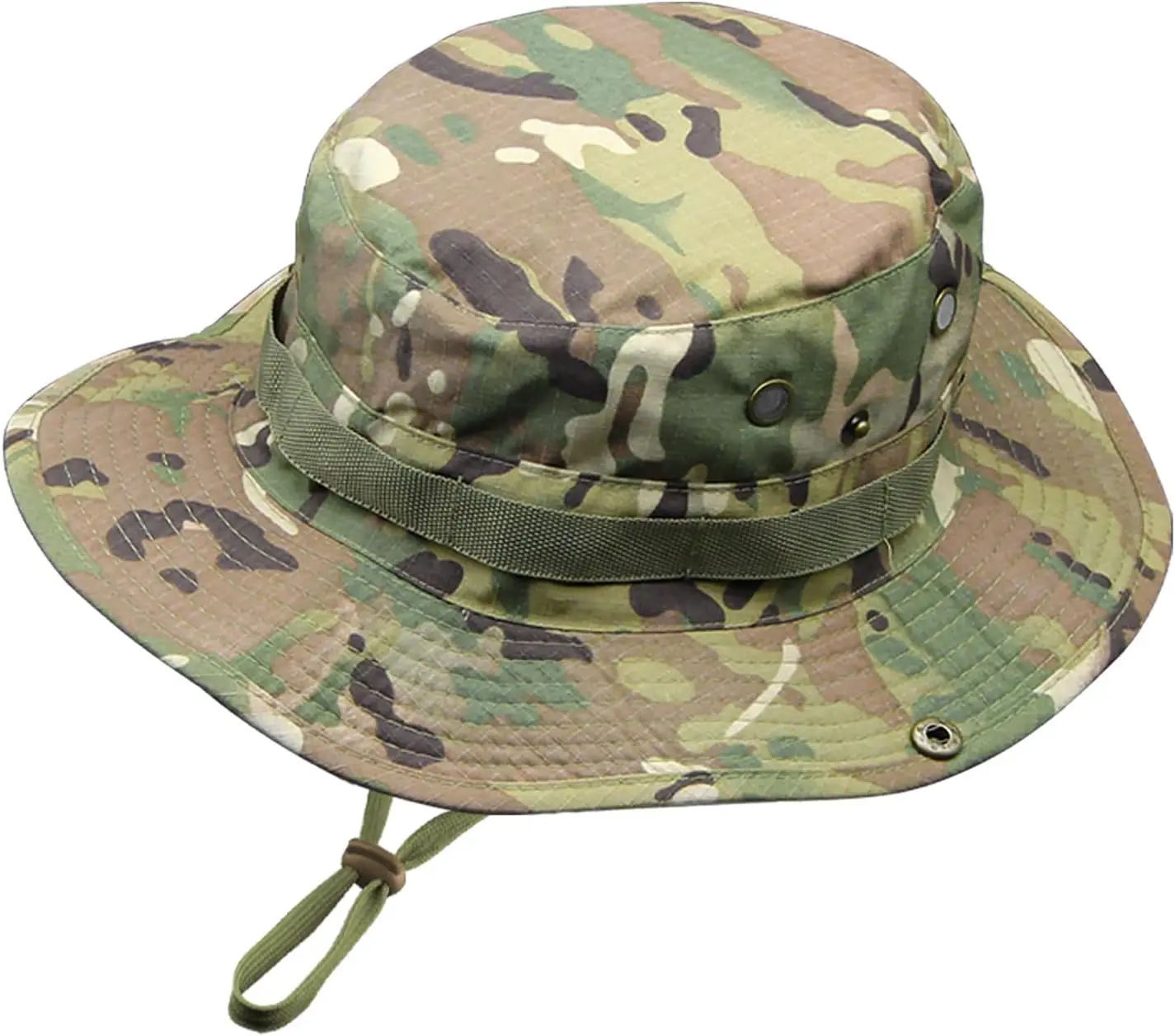 

Camo Boonie Hat for Men Women, Military Tactical Wide Brim Bucket Hats, UPF50+ Jungle Sun Hats for Fishing Hunting Safari