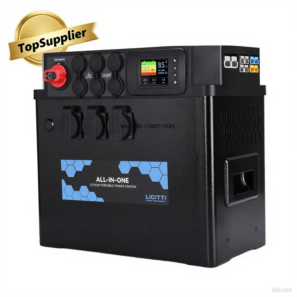 

Solar generator 3000 watts station with pure sine wave inverter wireless remote plug Au 3000 watts for battery backup