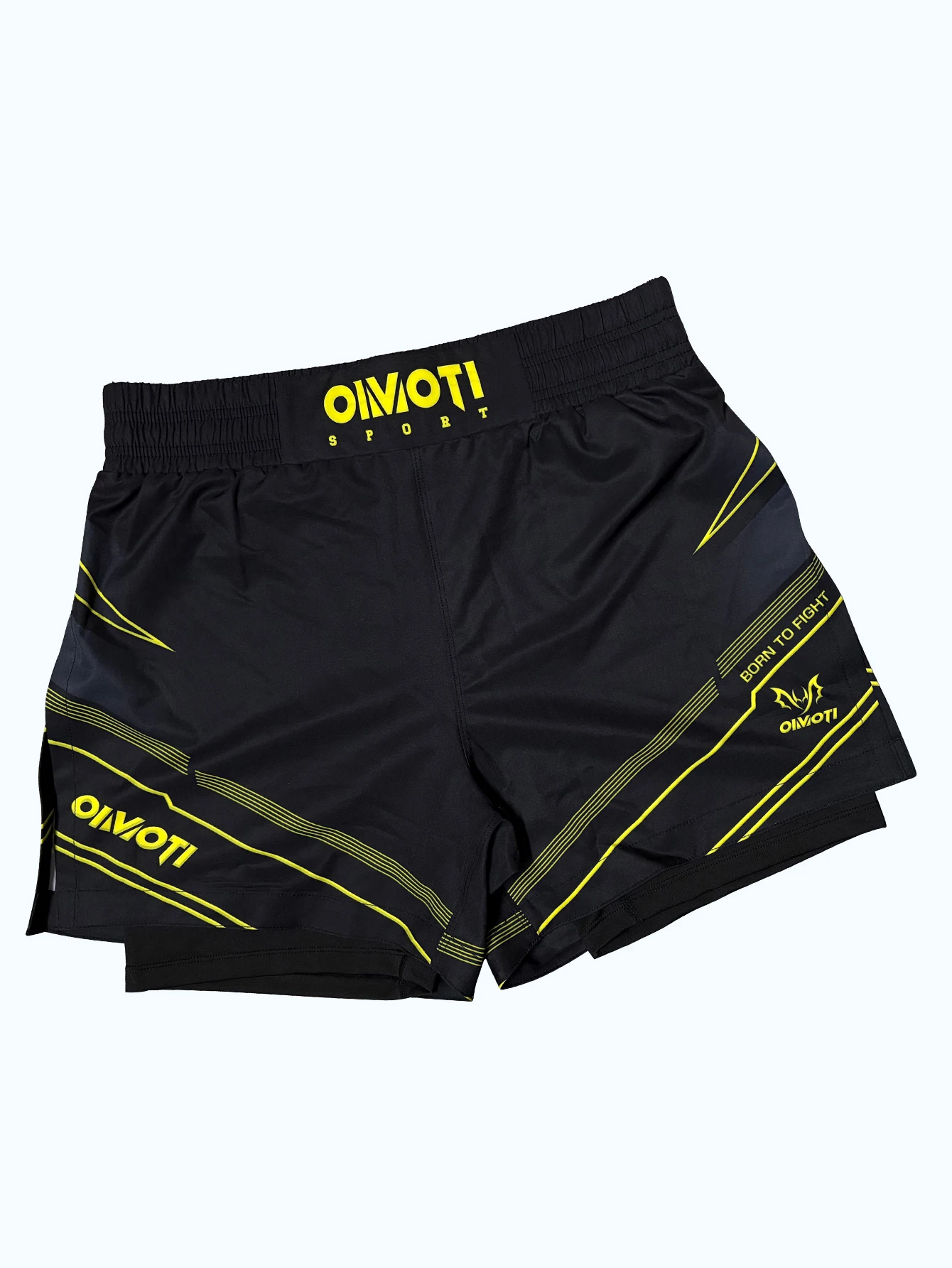 Men's Athletic Boxing MMA Shorts 2‑in‑1 Built‑in Liner Quick Dry Water Resistant Stretch Relaxed Fit Drawstring Waist For Workou