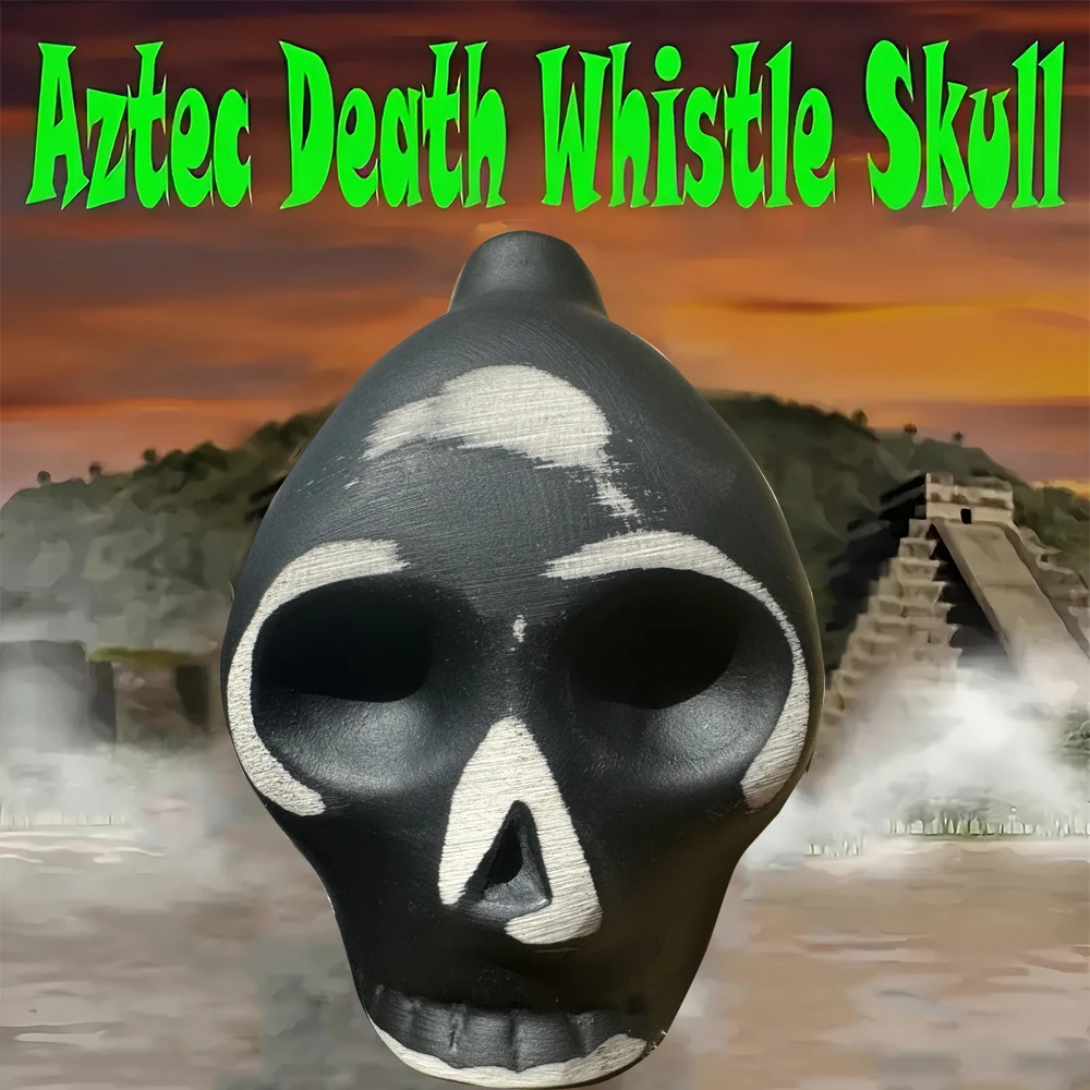 Screaming Aztec Death Whistle Unstressful Pranks for Halloween Prank Horror Party Essential - Painted Skull