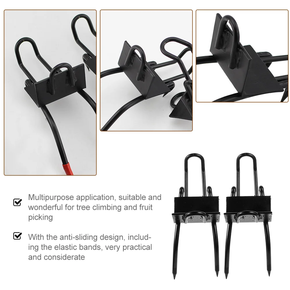 

1Pair Spikes Carbon Steel Non-Slip Durable Tree Climbing Tools Safety Gear for Fruit Picking and Outdoor Use