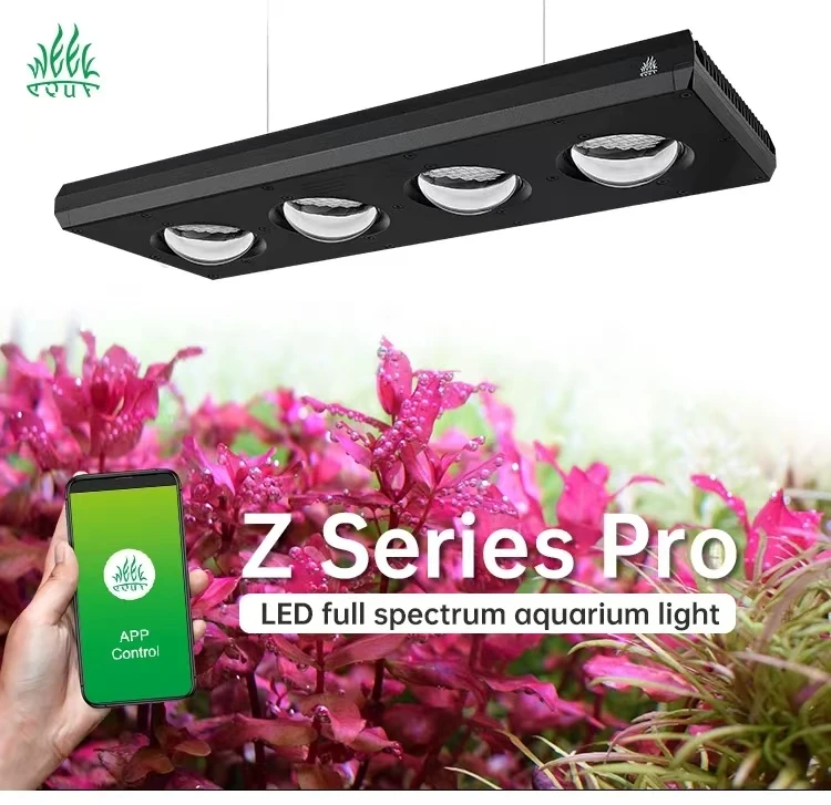 WEEK AQUA Z400D PRO Aquarium LED light Aquatic Planted water grass lamp RGB+UV Beads Full Spectrum Mobile APP Control Fish Tank