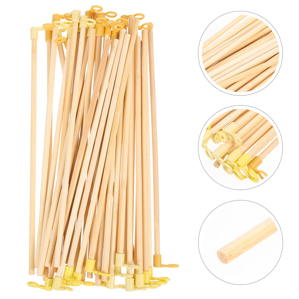 

50pcs Sticks Wood Abs Smooth No Burr Comfortable Grip For Diy Lantern Making Handheld Poles Lantern Handles Craft Supplies Home