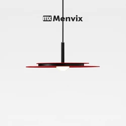 Menvix 현대 성격 매달려 램프 비행 접시 홈 장식 레드 디자이너 식탁 바 거실 UFO 펜던트 조명