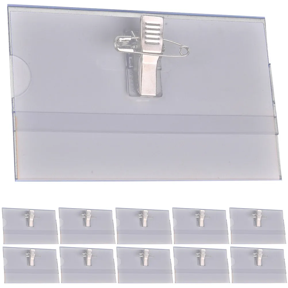 

50 шт. Зажимы-держатели для бейджей, сменные соединительные клипсы для прозрачных идентификационных карт на грудь