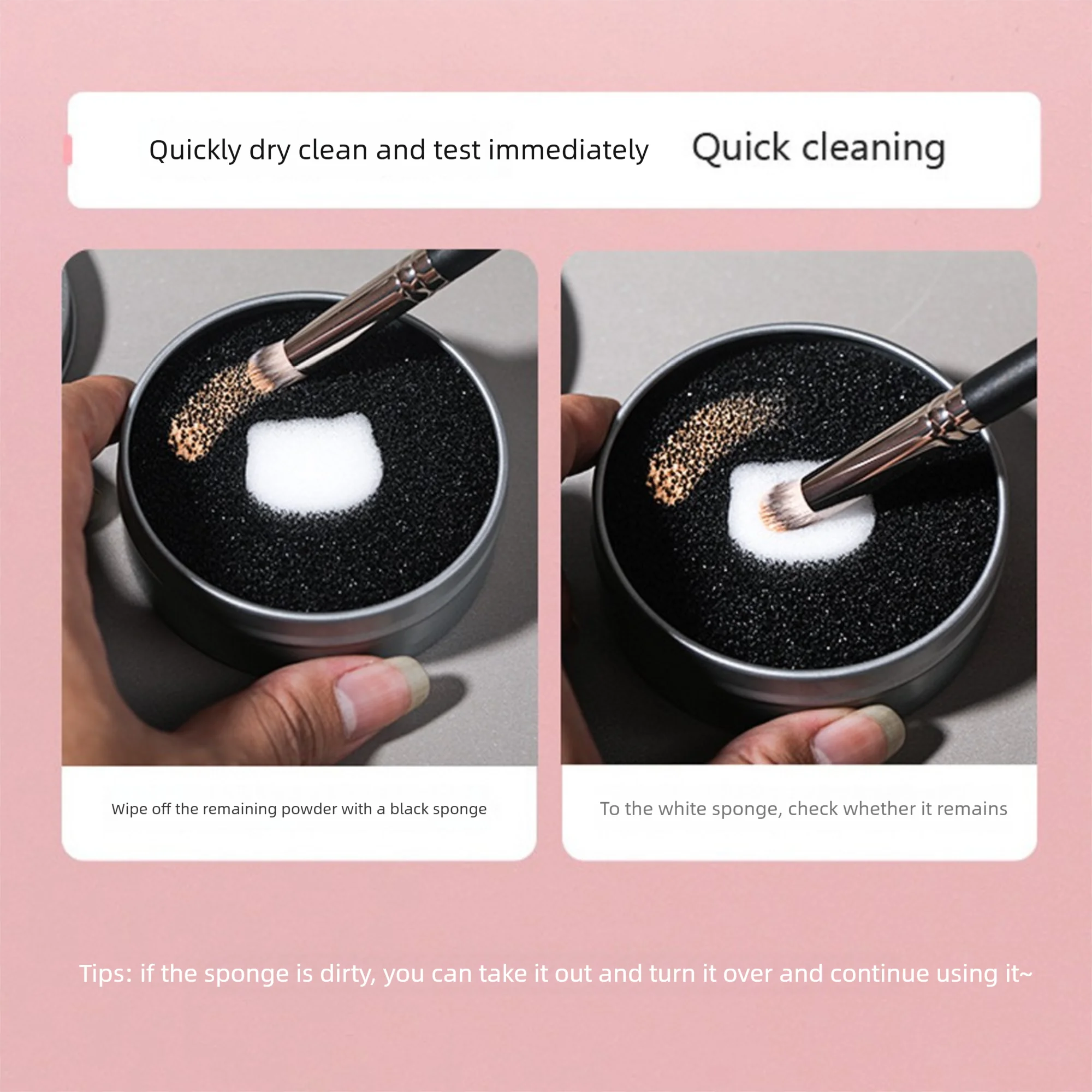 Portable Makeup Brush Drying Wash Eye Shadow Brush Color Removal Cleaner Sponges Drying Wash Lightweight Cleaning Case