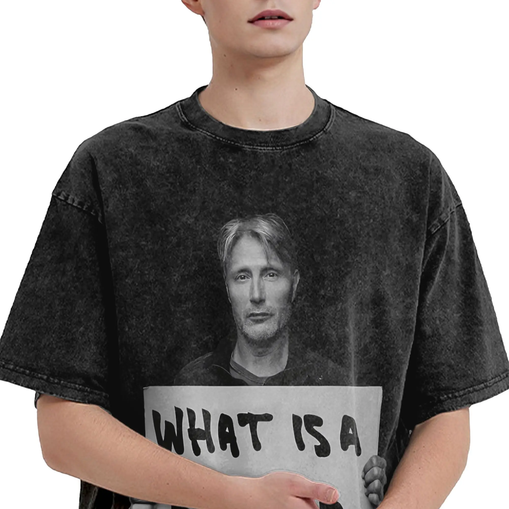 الفكاهة Mads Mikkelsen ما هو Dilf تي شيرت للرجال طاقم الرقبة 100% القطن غسلها تي شيرت قصير الأكمام تيز الملابس المطبوعة #4