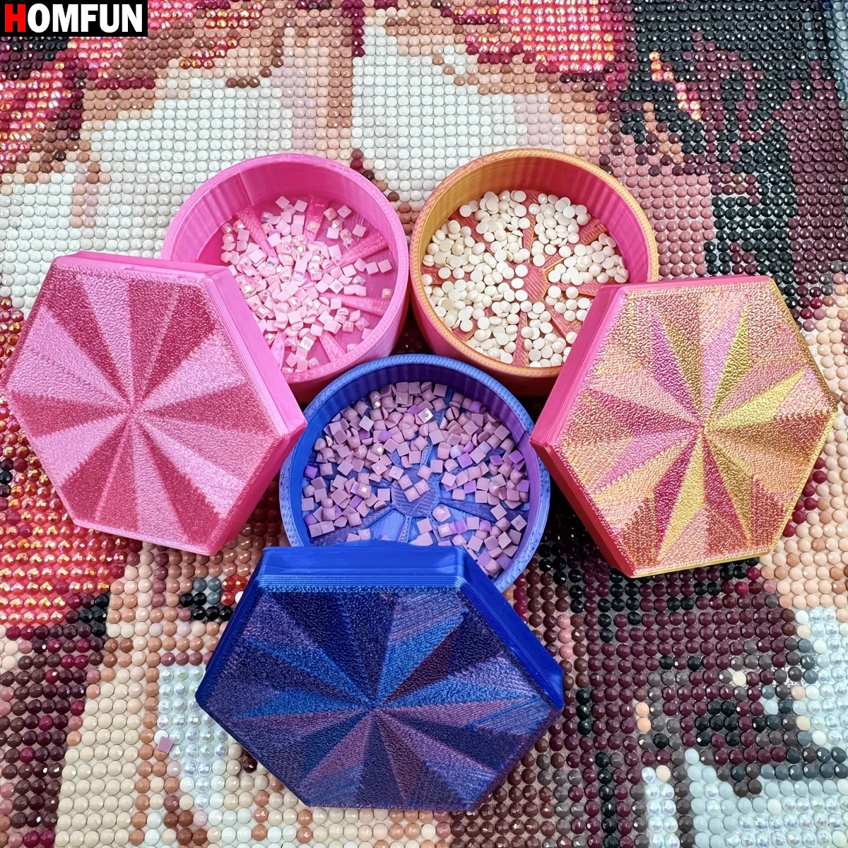 

Homfun 3D алмазная живопись инструменты бусины дрель разделитель контейнер смола горный хрусталь DIY вышивка камень аксессуар для хранения