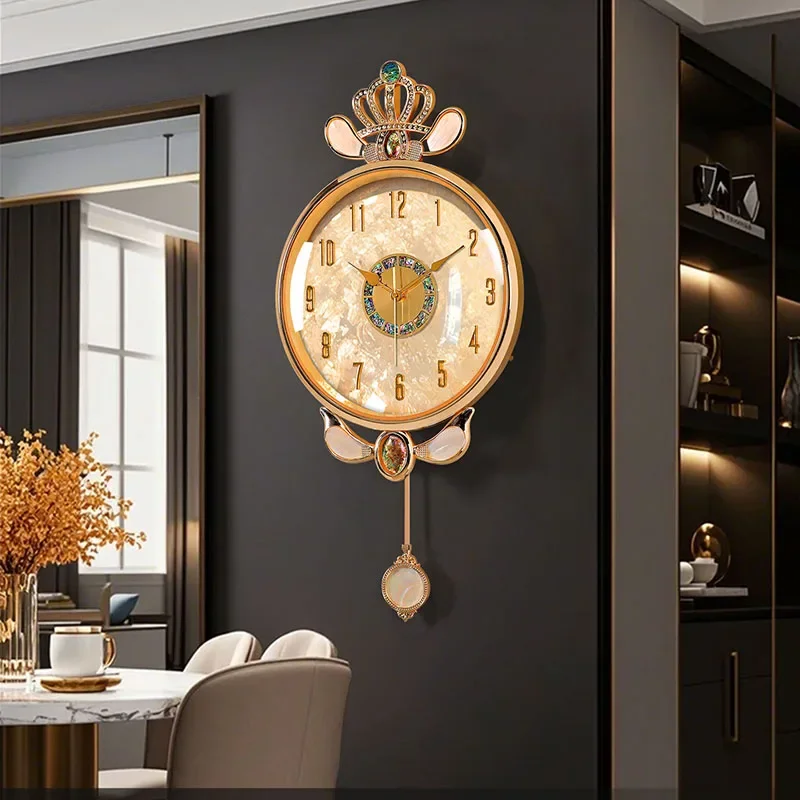 A*-Bedrooms Luxury Clock Wall Nordic Fashion Silent Quartz Aesthetic Wall Clocks Interior Digital Reloj Pared Room Decorations./