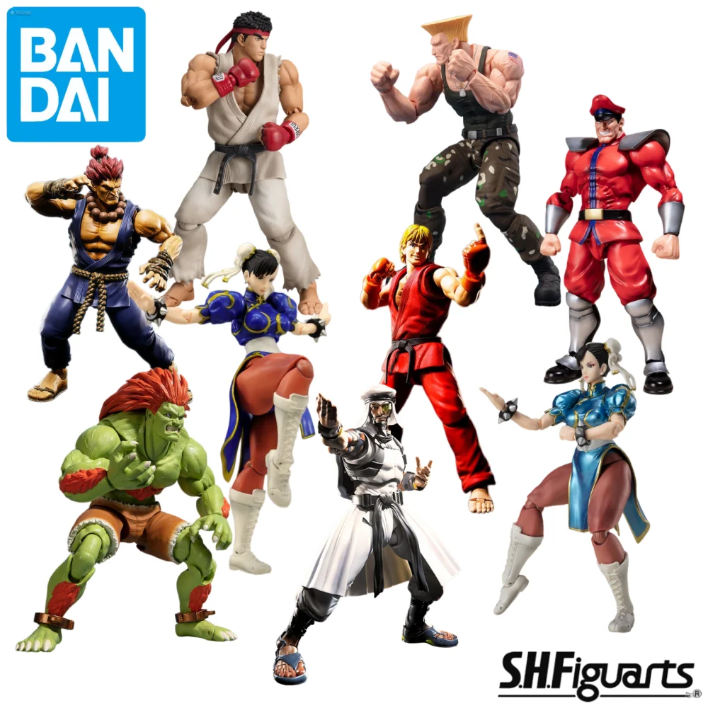 

BANDAI S.H.Figuarts SFV Ryu/Guile/Chun-Li/Ken Masters/Rashid/M. Bison Model Kit Action Figure Gift for Collector & Game Fans