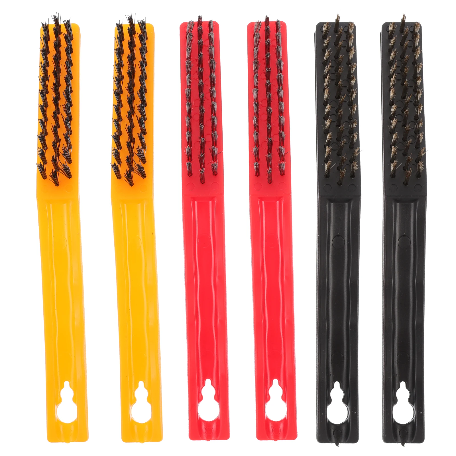 

6pcs Mini Cleaning Brush Set Copper Wire Bristle Rust Remover Stainless Steel Nylon Hand Tool for Metal Machining