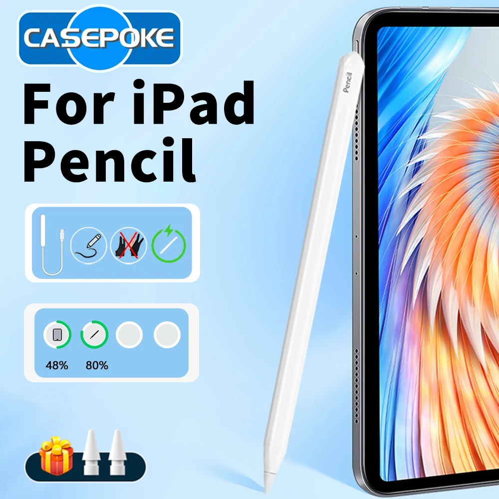 

NEW Stylus Pen For Apple Pencil 2 Wireless Charging For iPad Pro 11 12.9 Air 4 5 Mini 6 iPad Pen Palm Rejection iPad Accessories