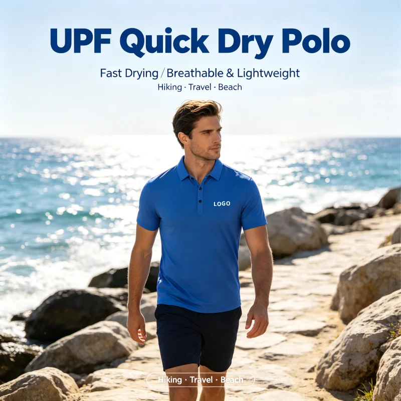 Quick Dry Polo Shirt Men Women Moisture Wicking No Sticky Workout Gym Training