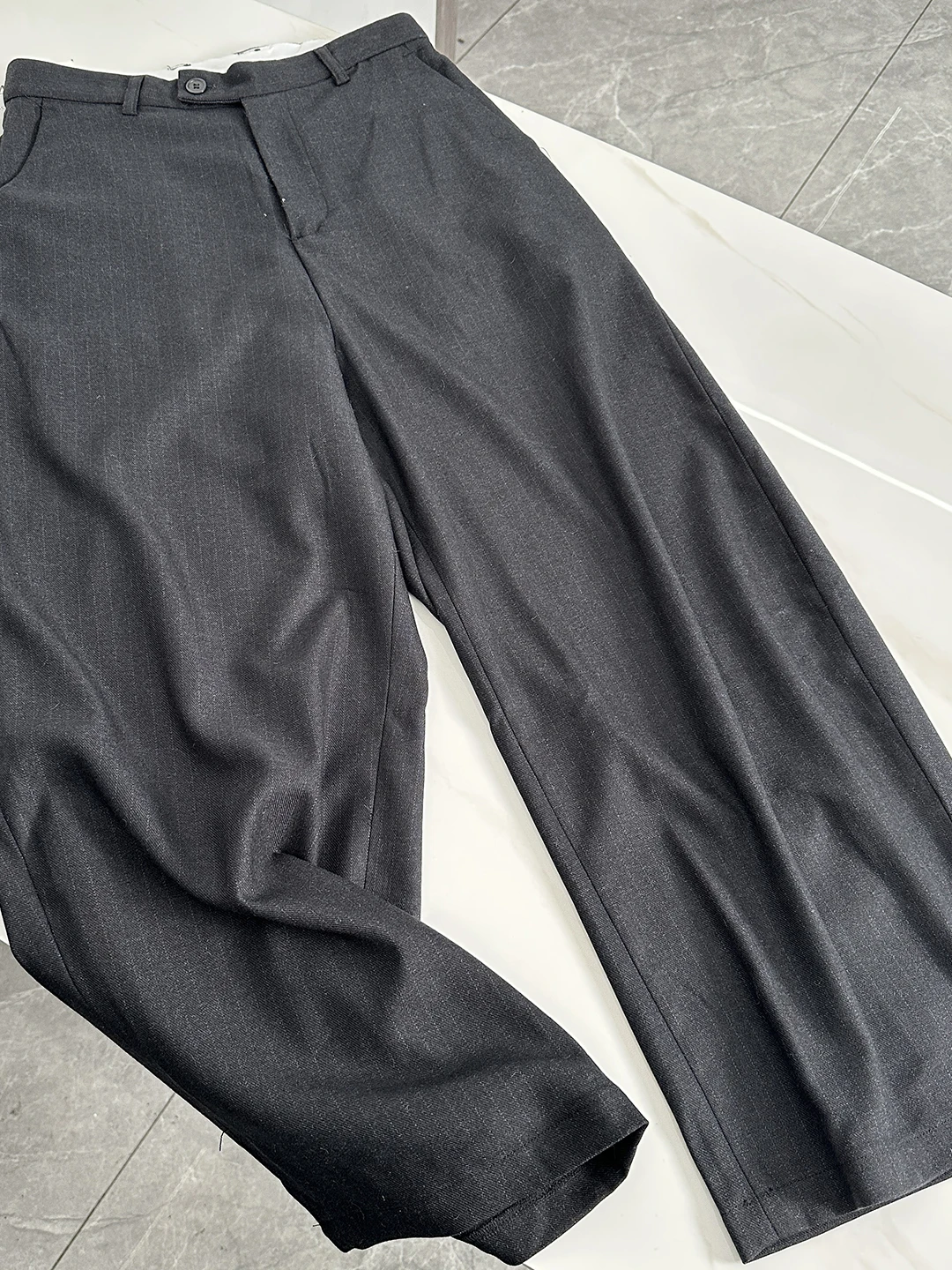 

Мужские повседневные брюки с высокой талией, свободные, широкие штанины, летние/весенние, модные, из полиэстера, нейлона и волокон косит, трендовые