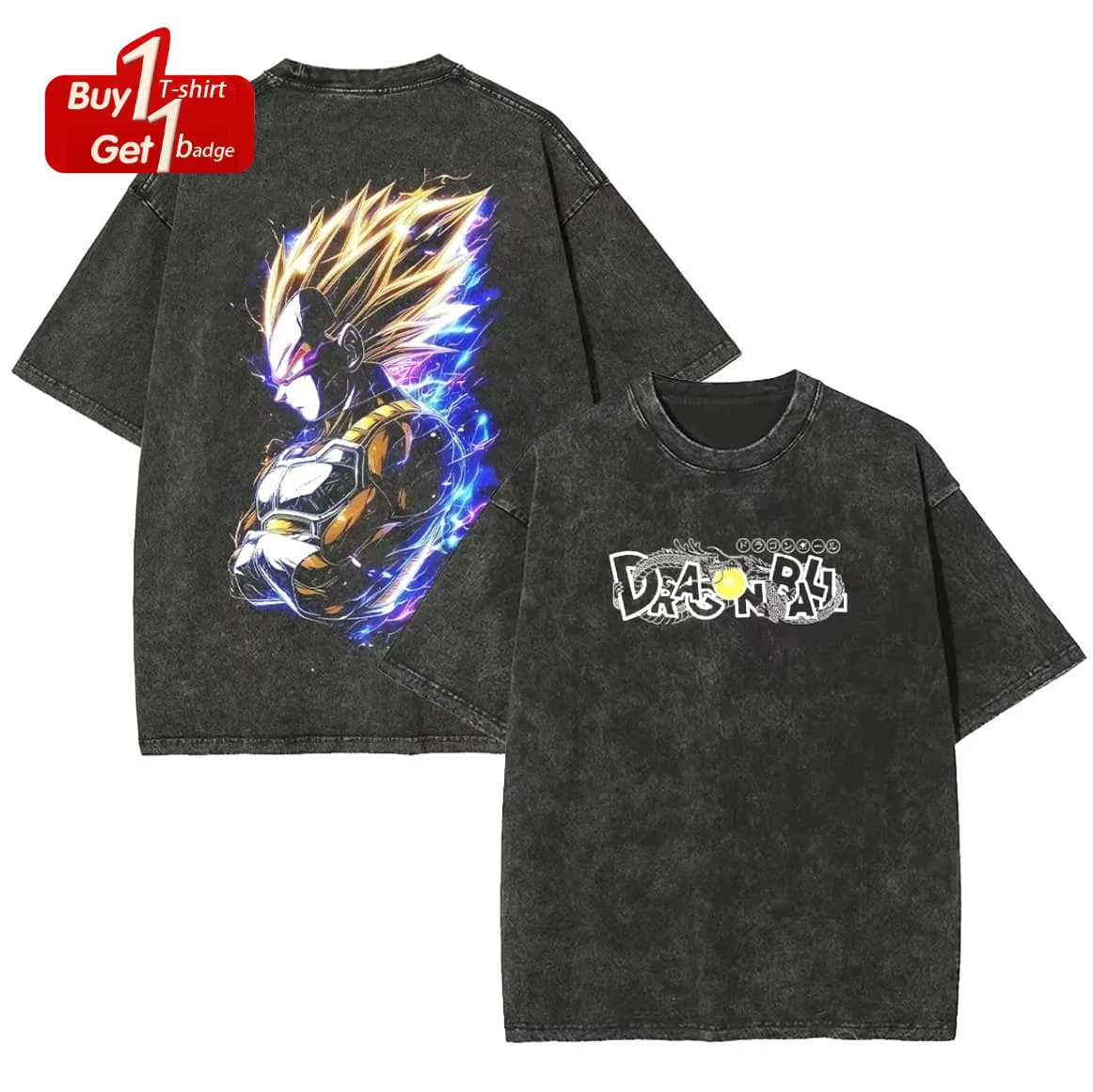 Dragon ball majin goku camiseta gráfica homem verão y2k roupas vintage lavado oversized manga curta camiseta casual roupas de ginásio topo