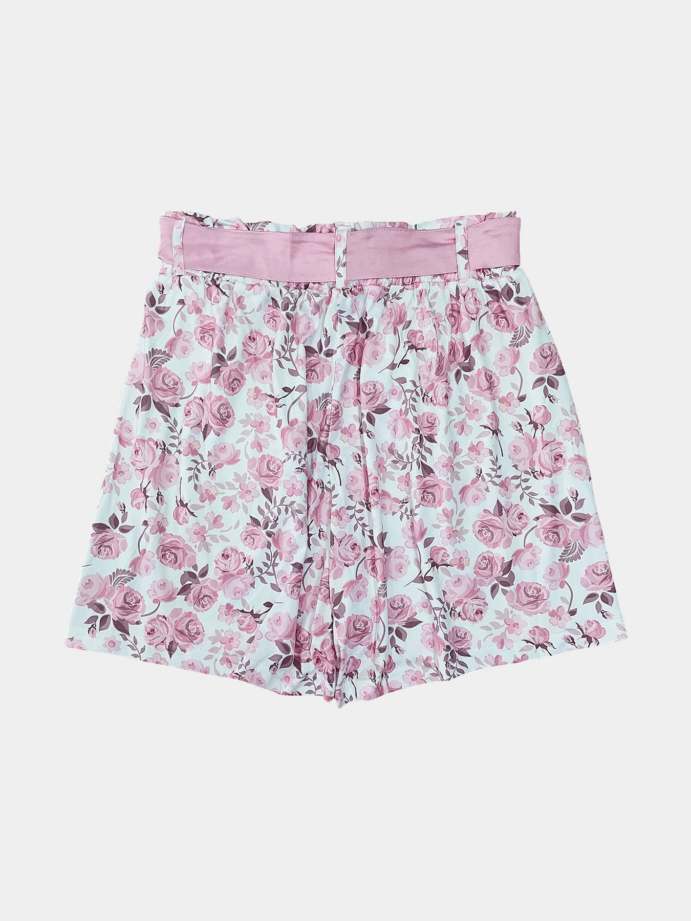 女性の夏の新しい花柄レースアップショートパンツルーズショートパンツ