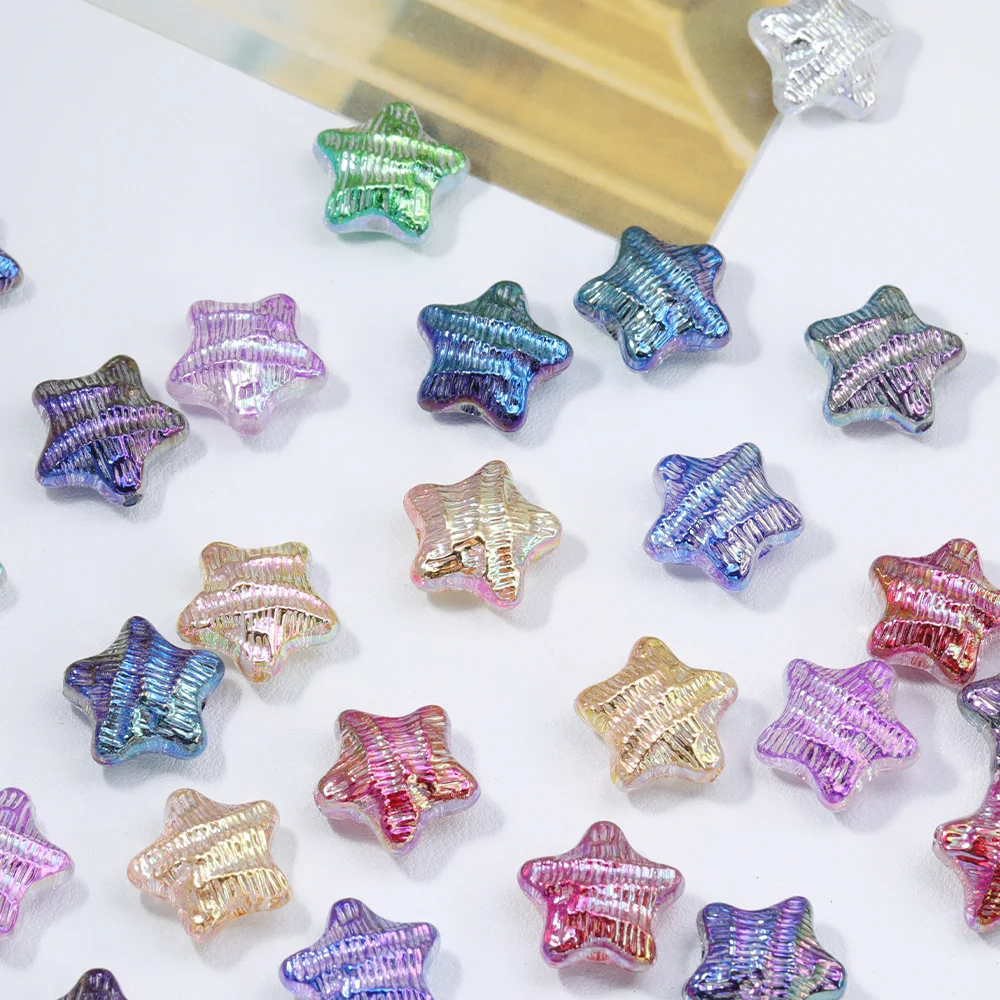 

Cordial Design 330Pcs 18*19MM Hand Made/DIY Fancy Beads/Aurora Effect/Star Shape/Acrylic/Jewelry Findings & Components #18757
