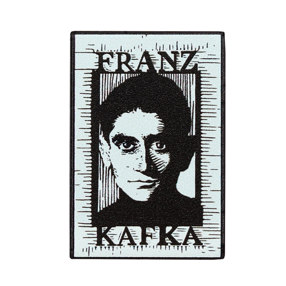 Franz kafka retrato broche retro personagem fotos esmalte pino romance celebridade periféricos emblema moda colar ornamento presente