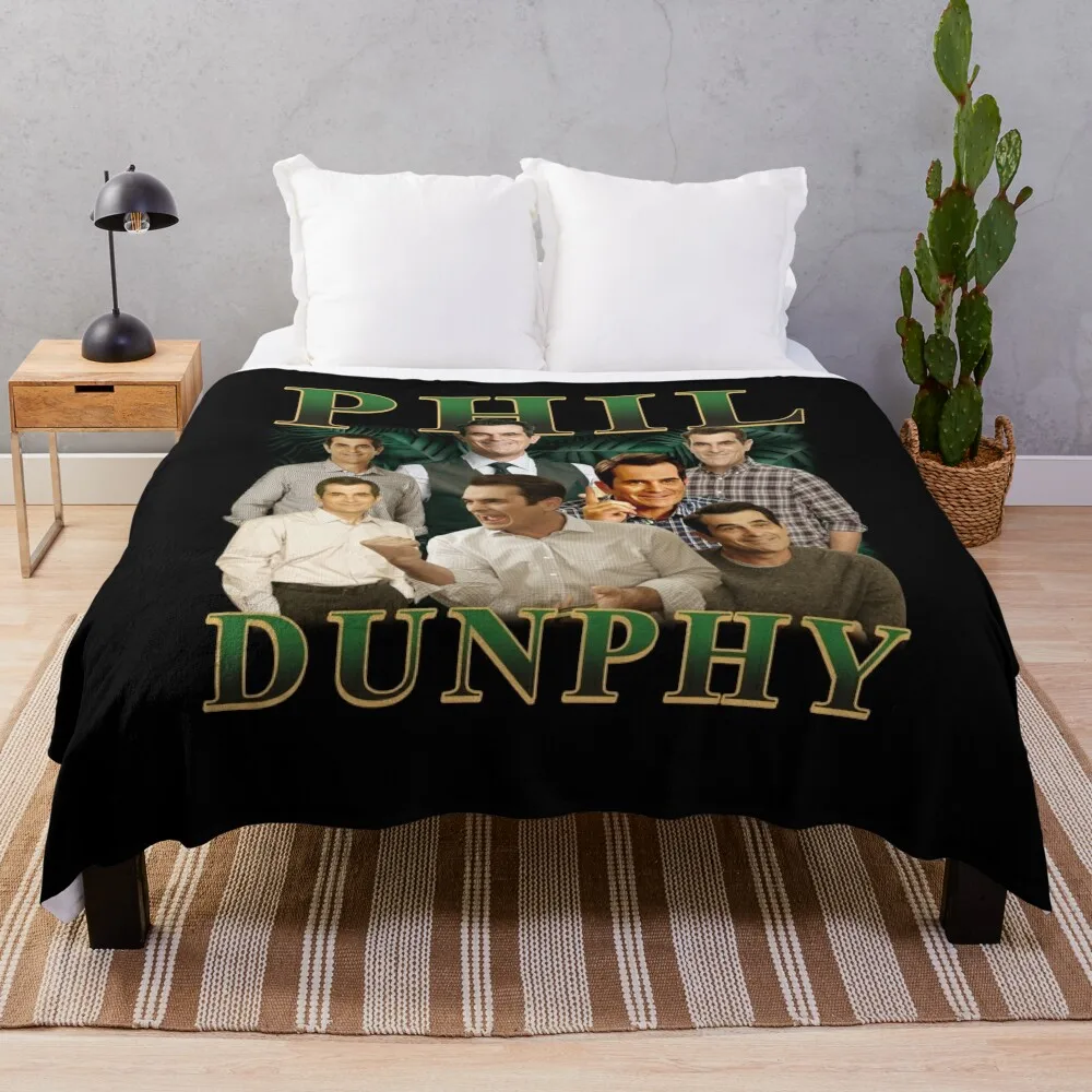 Vintage Phil Dunphy Comfort Colors Throw Blanket Hairys heavy to sleep Luxury Designer Blankets