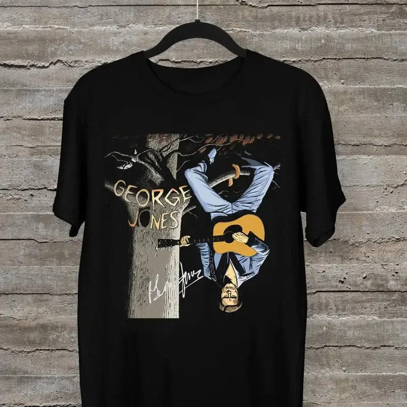 George Jones Singer Cotton For Fan All Size Black T Shirt