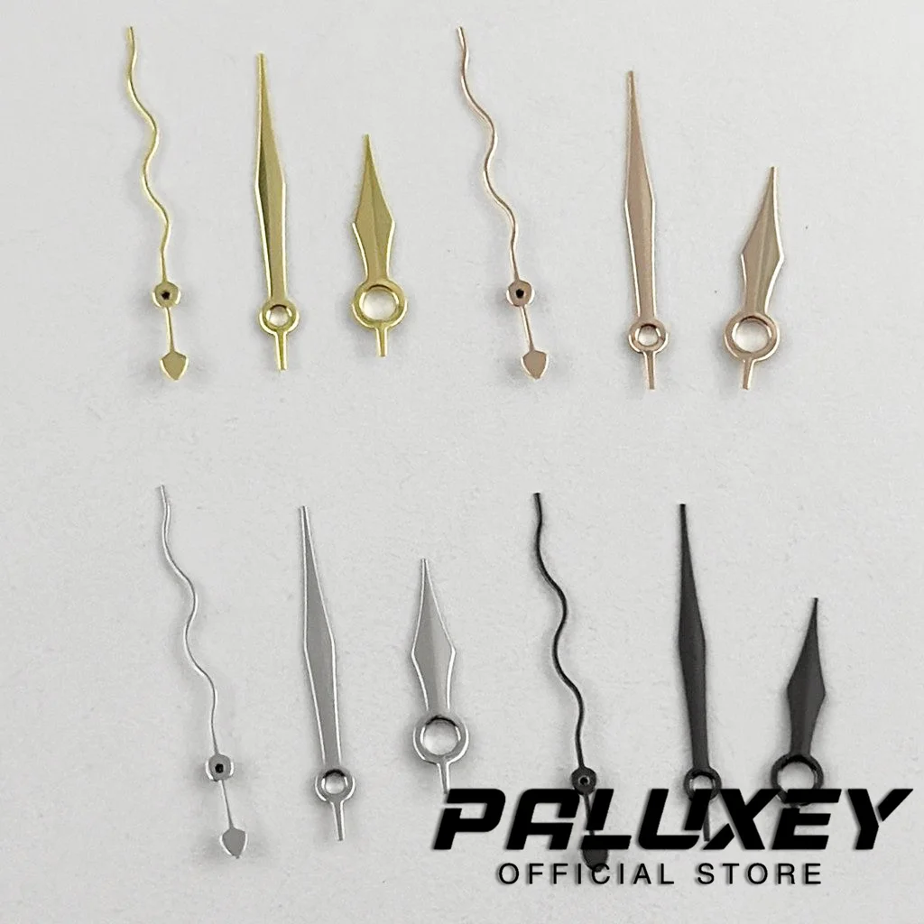 NH35 لا مضيئة الأيدي مجعد تموج ساعة الأيدي الذهب الوردي الفضة ساعة إبرة مناسبة لحركة NH34 NH35 NH36 4R 7S