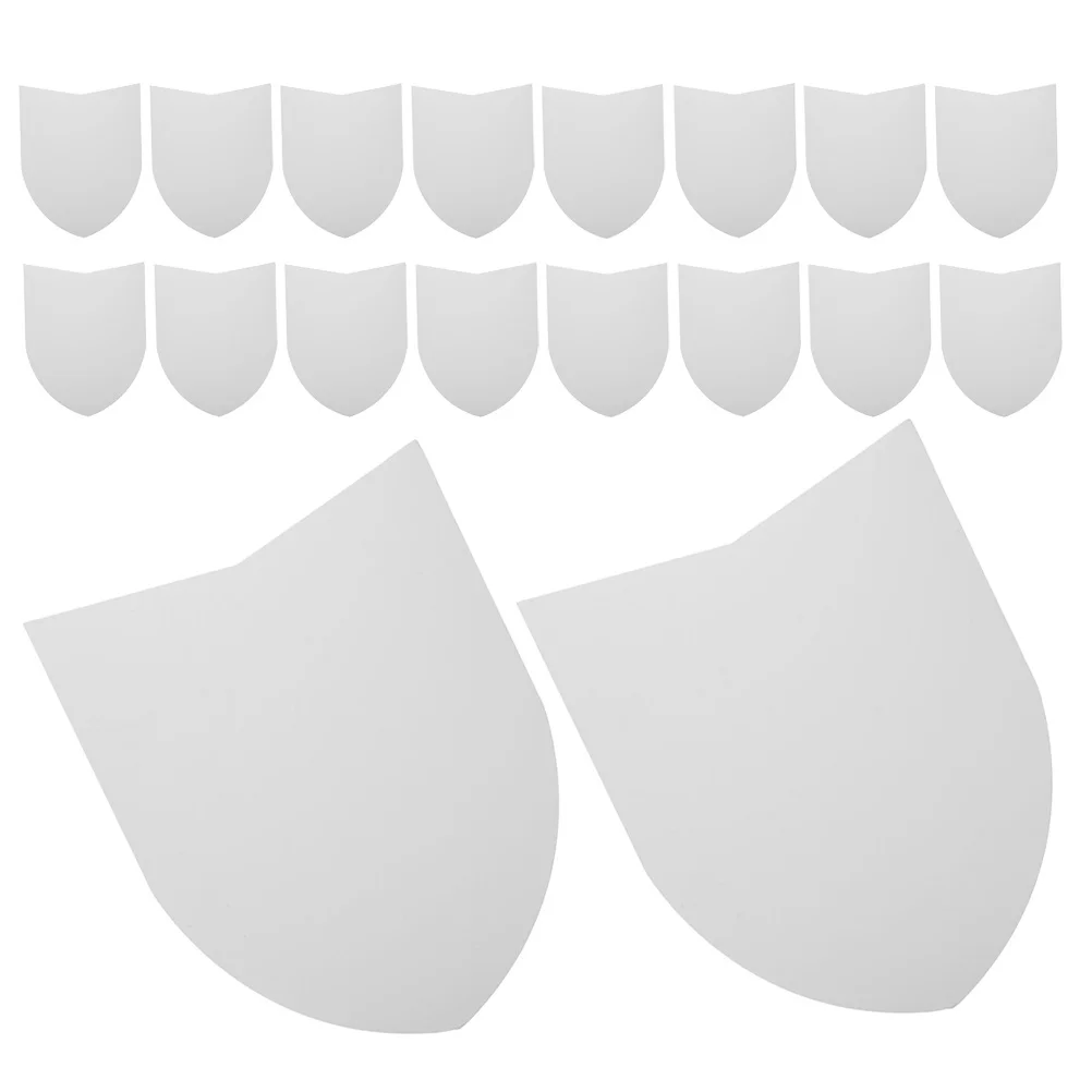 36個入り グラフィティおもちゃ：子供用DIYクラフトパーティーデコレーション用白紙シールド 未完成の騎士の盾セット 段ボールシールドクラフト