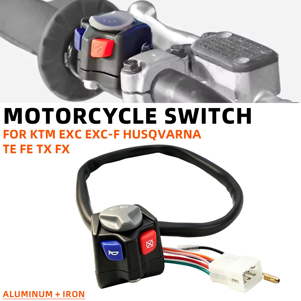 Motorrad-Scheinwerfer-Hupen-Abschalterschalter für KTM EXC XCW EXCF TPI 125 150 200 250 350 450 500 525 530 für Husqvarna TE FE TX – Detail 1