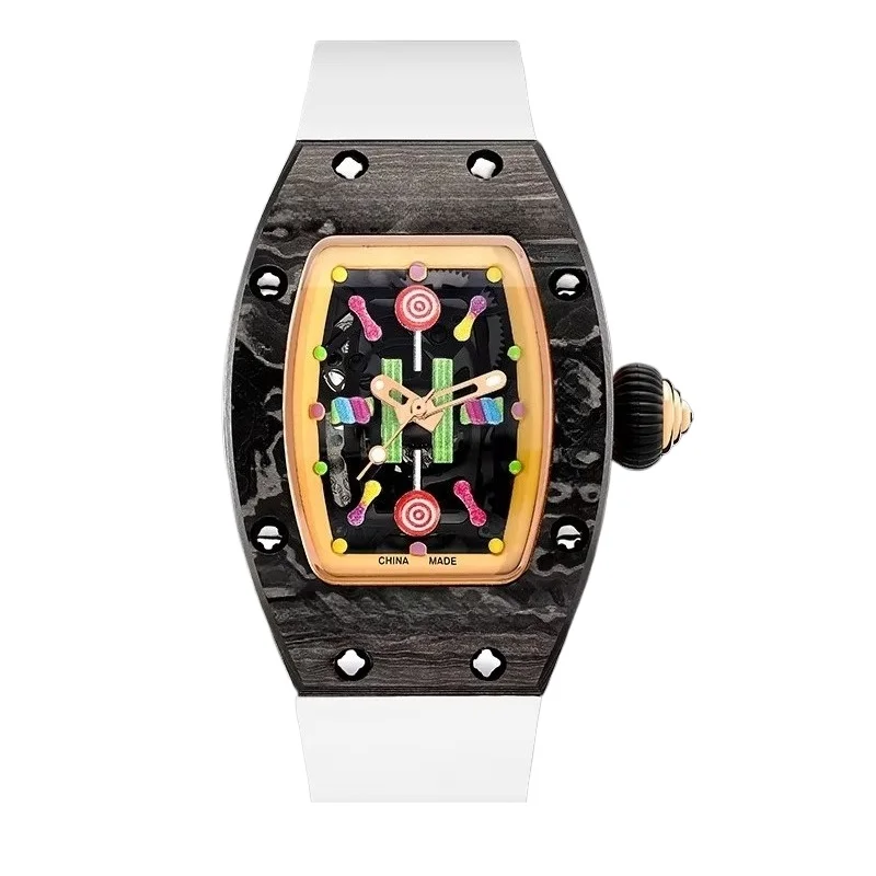 

Luxury New Design Tonneau High-End Business Ladies Automatic Watches Mechanical Women Carbon Fiber Watch